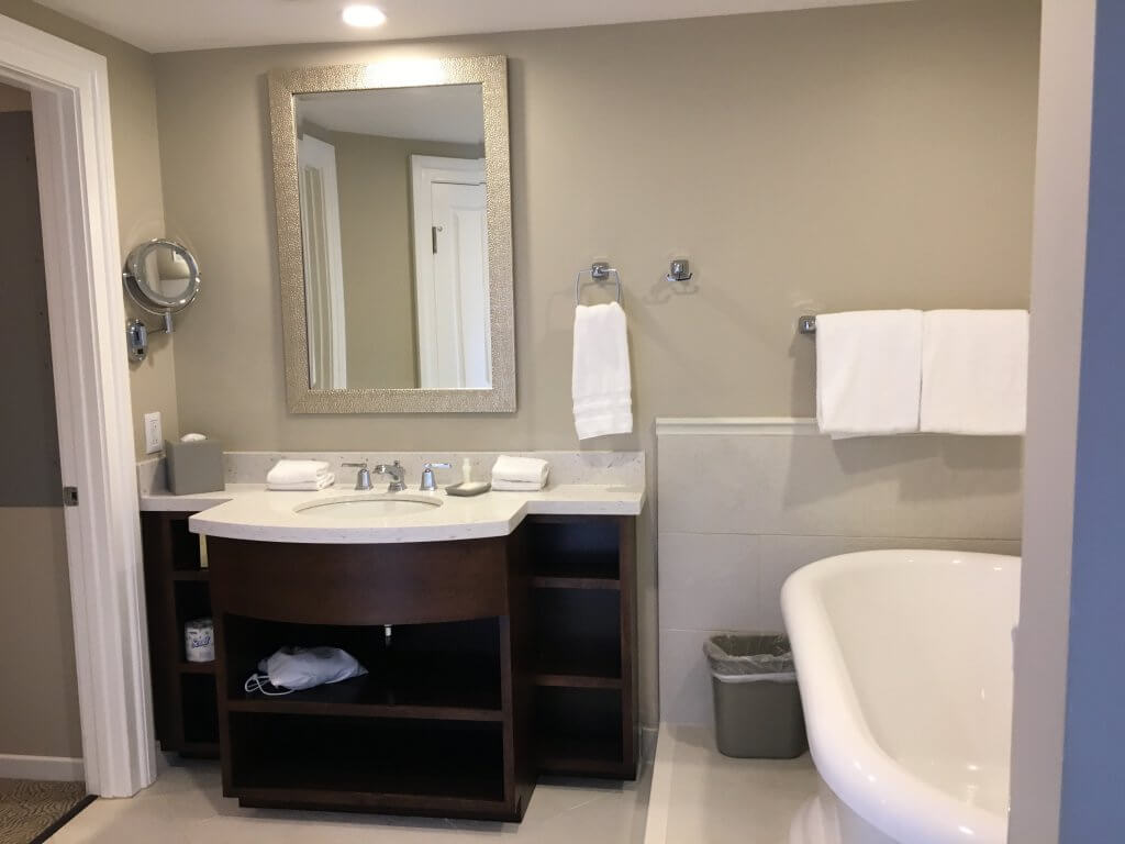 DVC BCV: So much to love about our one bedroom villa at Disney's Beach Club Resort soaking tub and vanity